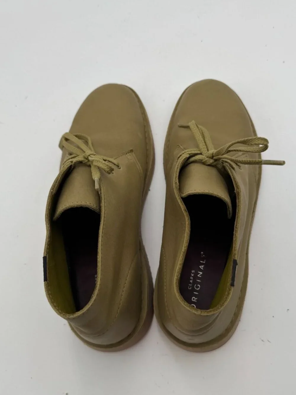 NWOB Clarks Originals Desert Boots GTX Khaki Leather Ankle Chukka Mens Size 9